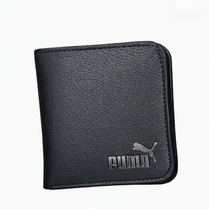 Men's Premium Leather Bi-Fold Wallet | Slim Card Holder with Cash Compartments | Black
