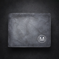 M Men's Premium Leather Wallet – Slim Bifold Card Holder & Cash Wallet | Deal Offer - Black