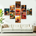 Set of 9 Premium Wall Art Photo Tiles – Modern Home Decor Sets 8x11