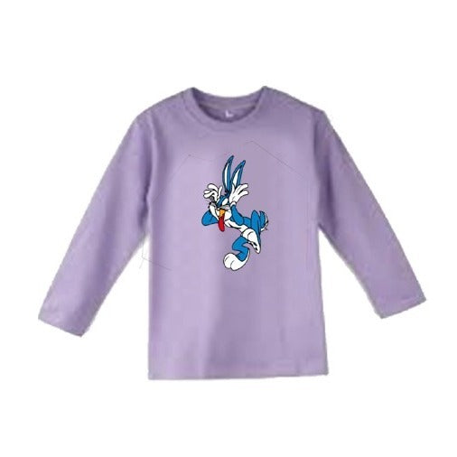 Plain Basic Full Sleeves T-Shirt for Kids – Soft Comfortable Cotton Blend Casual Wear for Boys & Girls, Everyday Use (Size Small)