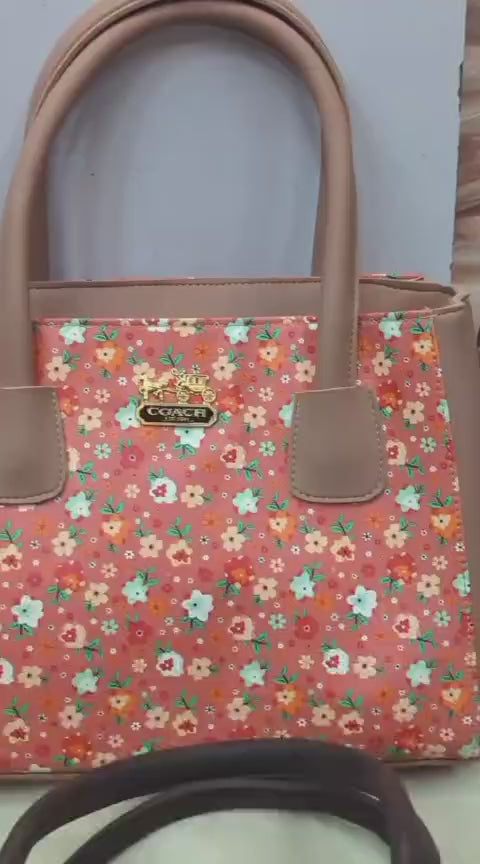Women’s Shoulder Bag With Vibrant Floral Print And Practical Detachable Shoulder Strap | Black