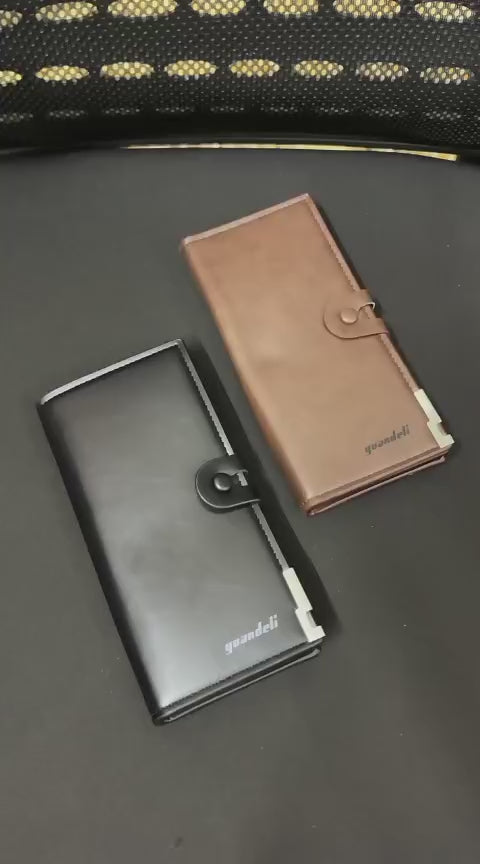 Yuandeli Long Wallet for Men & Women –  Black
