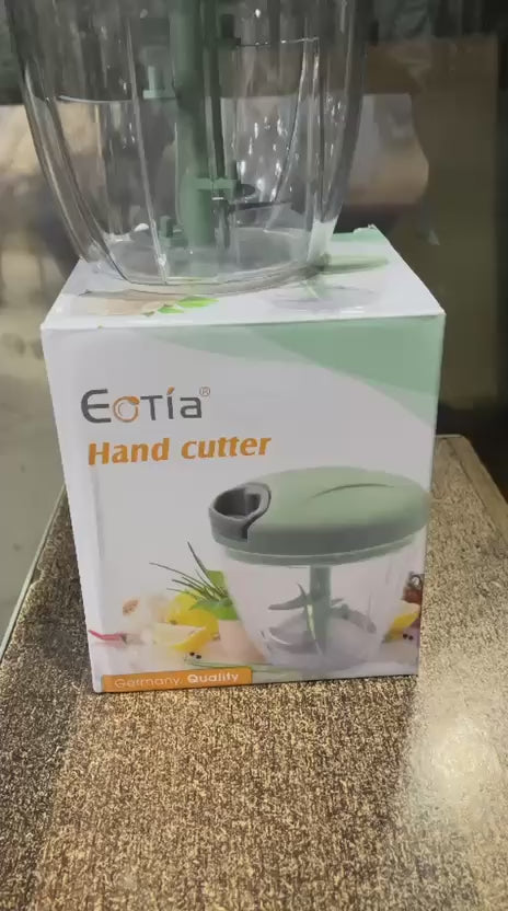 Eotia Hand Cutter – Manual Vegetable And Food Chopper For Quick And Easy Kitchen Food Preparation And Cooking Tasks ( 900ML Random Color)