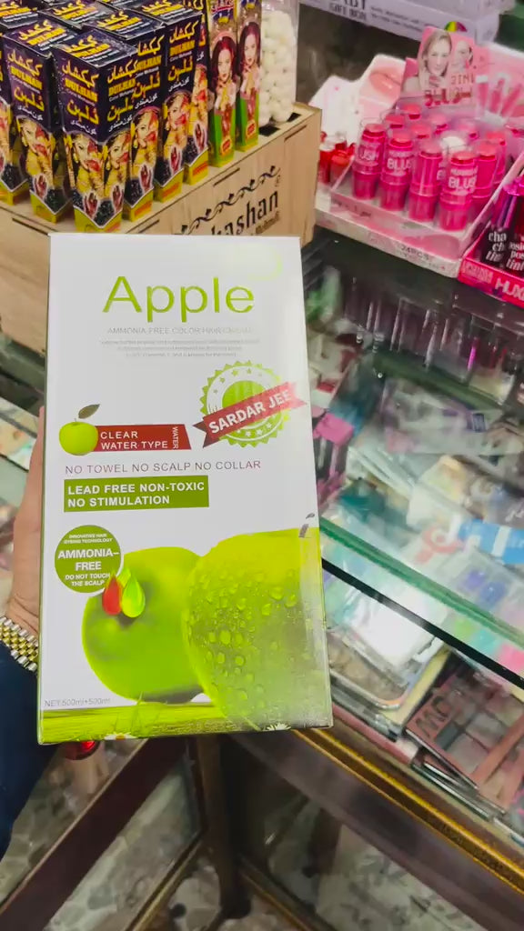 Apple Hair Color Cream Gentle Formula Provides Rich Color Smooth Application Long Lasting Shine Nourishes Hair - Hair Care Product - 1000ML (Black)