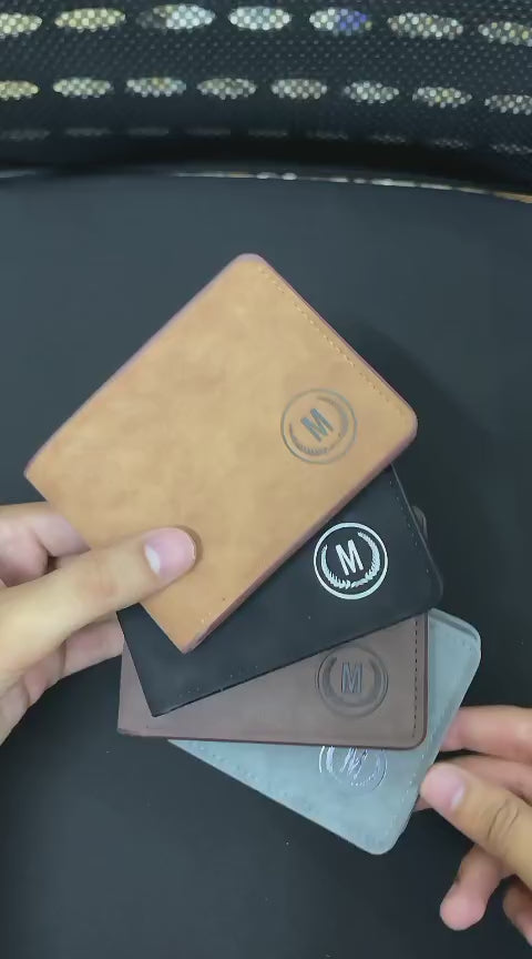 M-Design Soft Leather Bifold Wallet for Men Black